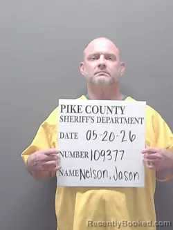 Mugshot of JASON NELSON booked in Pike County, Alabama on May 20, 2026