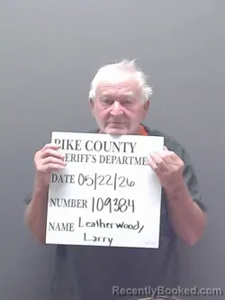 Mugshot of LARRY EDWARD LEATHERWOOD booked in Pike County, Alabama on May 22, 2026