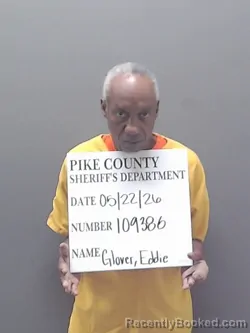 Mugshot of EDDIE LEE GLOVER booked in Pike County, Alabama on May 22, 2026