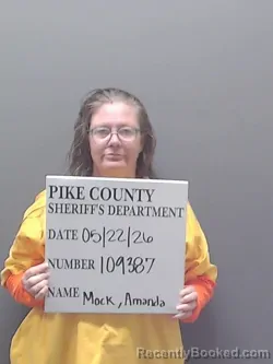 Mugshot of AMANDA LYNN MOCK booked in Pike County, Alabama on May 22, 2026