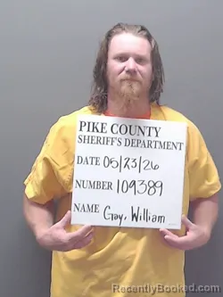 Mugshot of WILLIAM DWAYNE GAY booked in Pike County, Alabama on May 23, 2026