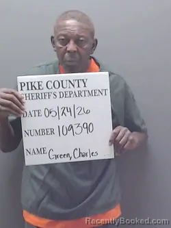 Mugshot of CHARLES ALAN GREEN booked in Pike County, Alabama on May 24, 2026