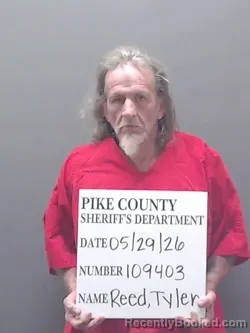 Mugshot of TYLER WARREN REED booked in Pike County, Alabama on May 29, 2026