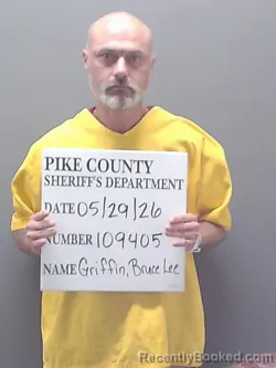 Mugshot of BRUCE LEE GRIFFIN booked in Pike County, Alabama on May 29, 2026