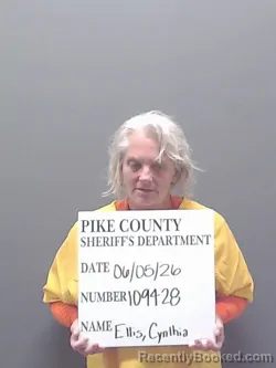 Mugshot of CYNTHIA ELLIS booked in Pike County, Alabama on June 5, 2026