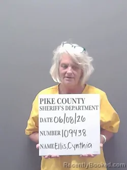 Mugshot of CYNTHIA ELLIS booked in Pike County, Alabama on June 8, 2026