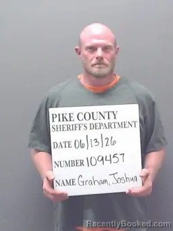 Mugshot of JOSHUA CODY GRAHAM booked in Pike County, Alabama on June 13, 2026
