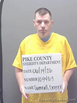 Mugshot of DERREK MICHEAL SUMRALL booked in Pike County, Alabama on June 14, 2026