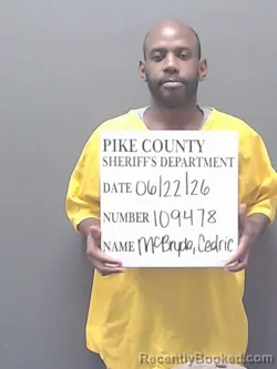 Mugshot of CEDRIC MCBRYDE booked in Pike County, Alabama on June 22, 2026
