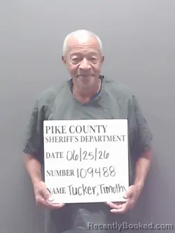 Mugshot of TIMOTHY KEITH TUCKER booked in Pike County, Alabama on June 25, 2026