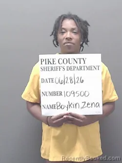 Mugshot of ZENA IANN BOYKIN booked in Pike County, Alabama on June 28, 2026