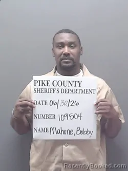 Mugshot of BOBBY ANTONIO MAHONE booked in Pike County, Alabama on June 30, 2026