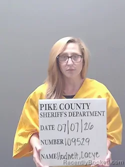 Mugshot of LACYE HODNETT booked in Pike County, Alabama on July 7, 2026