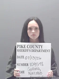 Mugshot of NATALIE COLLINS booked in Pike County, Alabama on July 13, 2026