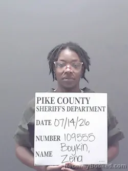 Mugshot of ZENA IANN BOYKIN booked in Pike County, Alabama on July 14, 2026