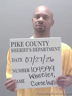 Mugshot of CORNELIUS WHEELER booked in Pike County, Alabama on July 27, 2026