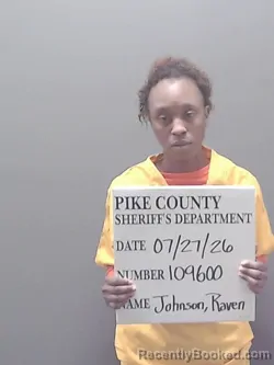 Mugshot of RAVEN SYMONE JOHNSON booked in Pike County, Alabama on July 27, 2026