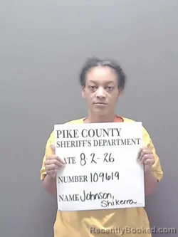 Mugshot of SHIKERRA ALSHAY JOHNSON booked in Pike County, Alabama on August 2, 2026