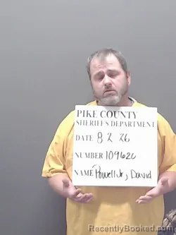 Mugshot of DAVID ALAN JR POWELL booked in Pike County, Alabama on August 2, 2026