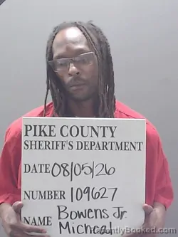 Mugshot of Michael Bowens  Jr booked in Pike County, Alabama on August 5, 2026