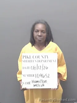 Mugshot of Melisa Mccray Hamilton booked in Pike County, Alabama on August 12, 2026