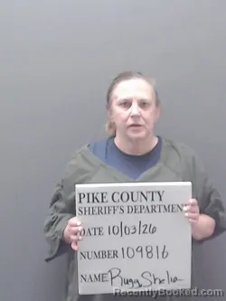 Mugshot of Shelia Diane Rugg booked in Pike County, Alabama on October 3, 2026