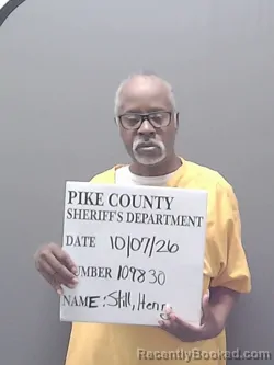Mugshot of Henry Joe Still booked in Pike County, Alabama on October 7, 2026