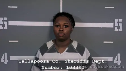 Mugshot of SHANIYAH JANELLA MCCOY booked in Tallapoosa County, Alabama on May 22, 2026