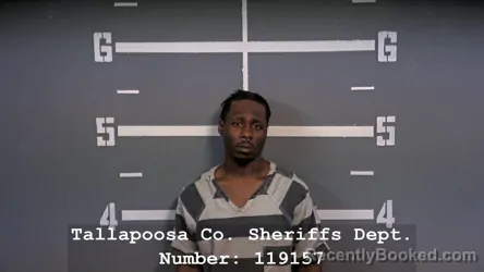 Mugshot of Marcus Lashawn Rudolph booked in Tallapoosa County, Alabama on September 29, 2026