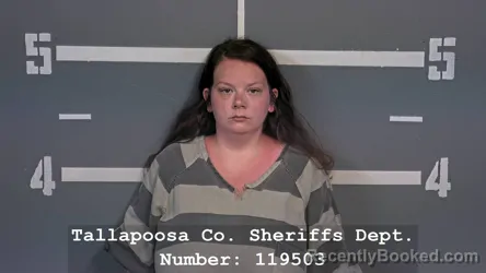 Mugshot of ANNA KATLYN ARD booked in Tallapoosa County, Alabama on May 24, 2026