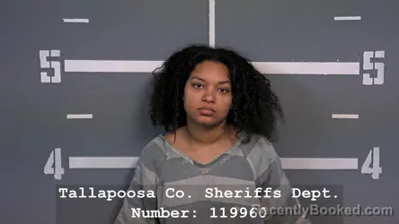 Mugshot of Maliyah Lashea Jackson booked in Tallapoosa County, Alabama on August 13, 2026