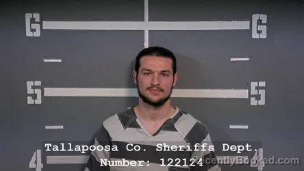 Mugshot of TREVOR COLE PRESLEY booked in Tallapoosa County, Alabama on March 7, 2026