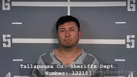 Mugshot of FELIPE LOZANO GASCA booked in Tallapoosa County, Alabama on March 12, 2026