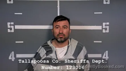 Mugshot of VICTOR MANUEL GOMEZ ALVARADO booked in Tallapoosa County, Alabama on July 3, 2026