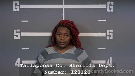Mugshot of HANNAH DAEONE FLUKER booked in Tallapoosa County, Alabama on July 13, 2026
