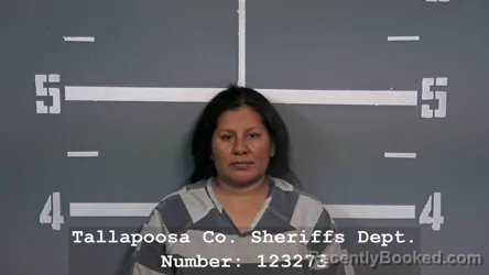Mugshot of VIRDIANA TORRES-CLEMENTE booked in Tallapoosa County, Alabama on July 28, 2026