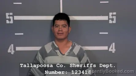 Mugshot of Marcos Enrique Godinez booked in Tallapoosa County, Alabama on August 11, 2026