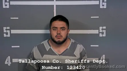 Mugshot of Luis Enrique Becerra booked in Tallapoosa County, Alabama on August 11, 2026