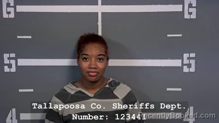Mugshot of Tatyana Harden booked in Tallapoosa County, Alabama on August 14, 2026