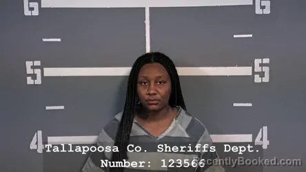 Mugshot of Dnyah Jalise Carter booked in Tallapoosa County, Alabama on August 28, 2026