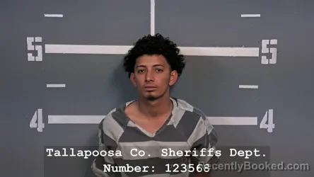 Mugshot of Jonathan Fabricio Chavarria booked in Tallapoosa County, Alabama on August 28, 2026