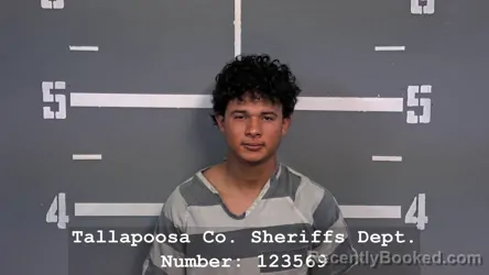 Mugshot of Cristian Orlando Rogrguez booked in Tallapoosa County, Alabama on August 28, 2026