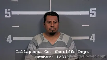 Mugshot of Pedro Lopez Almaraz booked in Tallapoosa County, Alabama on September 25, 2026