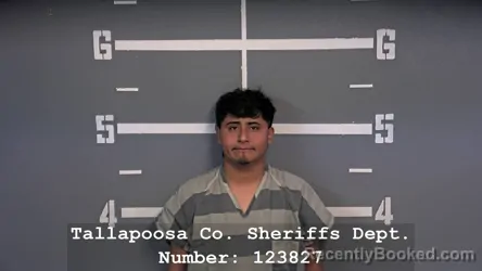 Mugshot of Hurber Gabriel Santiz booked in Tallapoosa County, Alabama on September 29, 2026