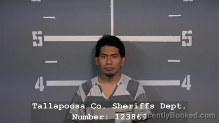 Mugshot of Transito Simeon Domingo Morales booked in Tallapoosa County, Alabama on October 3, 2026