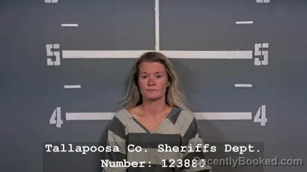 Mugshot of Cara Elizabeth Mosley booked in Tallapoosa County, Alabama on October 4, 2026