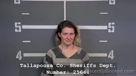 Mugshot of MEGAN LANAE CARLISLE booked in Tallapoosa County, Alabama on July 11, 2026