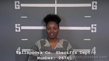 Mugshot of RAEQUEL SIMONNE POWELL booked in Tallapoosa County, Alabama on July 10, 2026