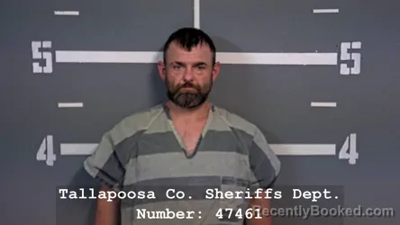 Mugshot of James Brandon Looser booked in Tallapoosa County, Alabama on August 19, 2026