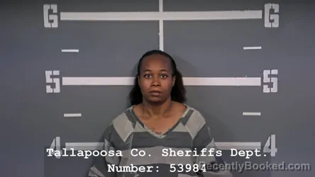 Mugshot of Desiree Lashaun Norris booked in Tallapoosa County, Alabama on October 2, 2026